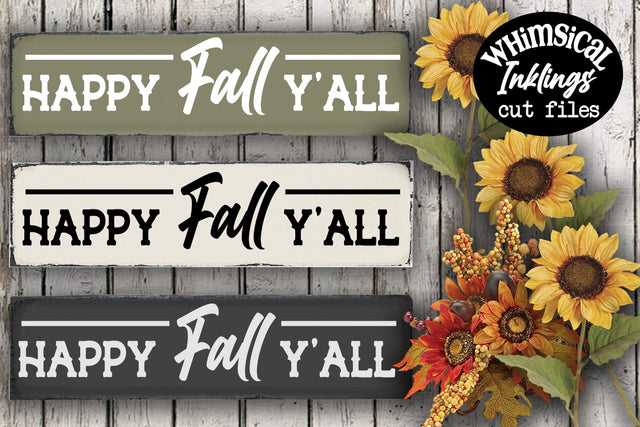 Happy Fall Y'All SVG SVG Whimsical Inklings 