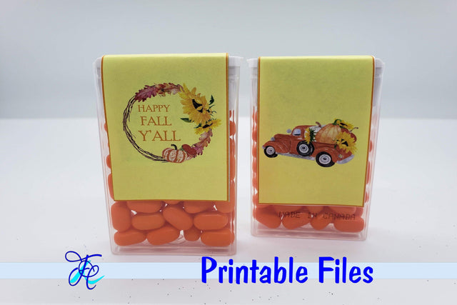 Happy Fall Y'All - Tic Tac Label 3D Paper Family Creations 