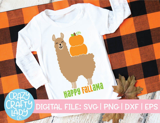 Happy Fallama | Fall SVG Cut File SVG Crazy Crafty Lady Co. 