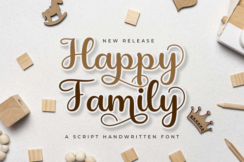 Happy Family Font love script 