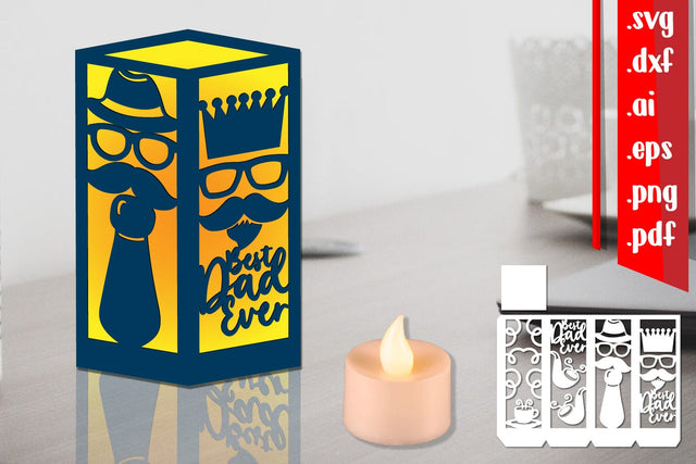 Happy Father Day Lantern 3D Paper zafrans studio 