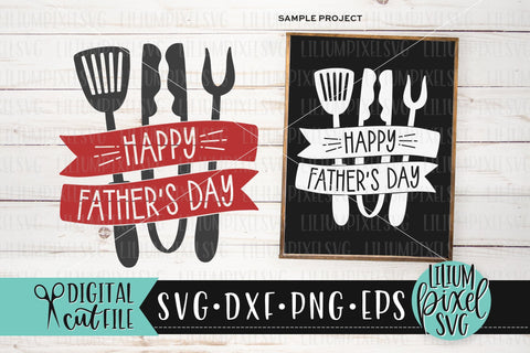 Happy Fathers Day Barbecue Tool Set - Fathers Day SVG SVG Lilium Pixel SVG 