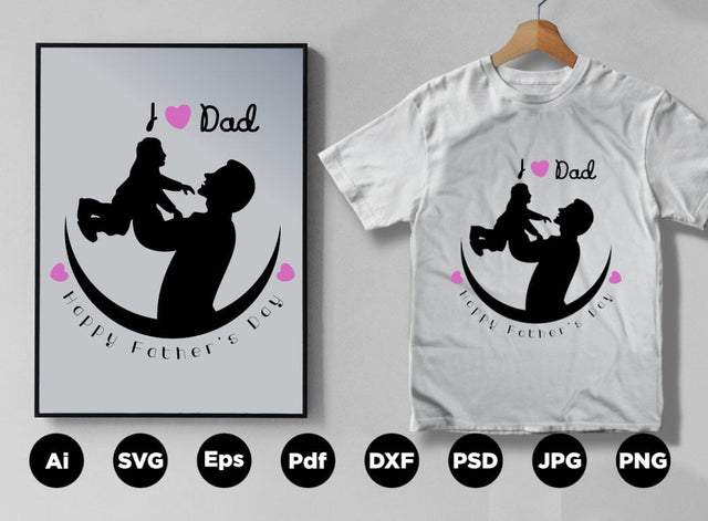 Happy Father's Day design SVG Leamsign Studio 
