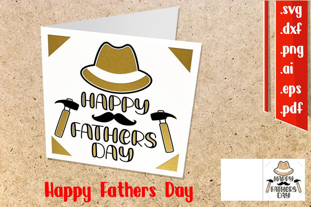 Happy Fathers Day Insert card 3D Paper zafrans studio 