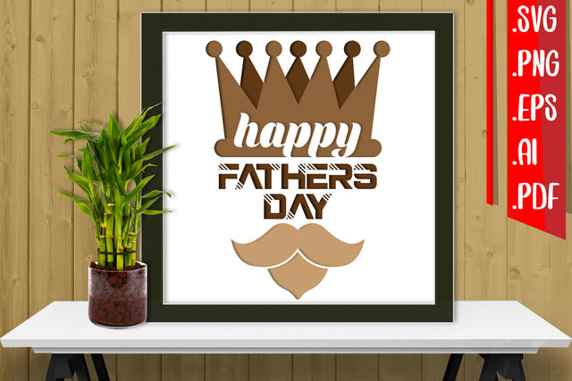 Happy Fathers Day Layered Papercut 10 Svg Eps Ai Png Pdf 3D Paper zafrans studio 
