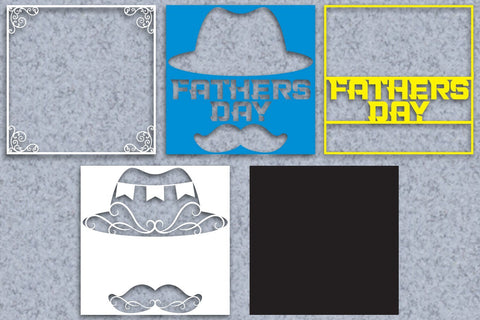 Happy Fathers day Layered Papercut 6 3D Paper zafrans studio 
