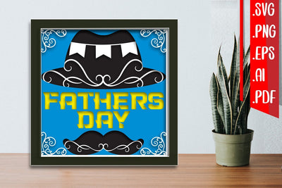 Happy Fathers day Layered Papercut 6 3D Paper zafrans studio 