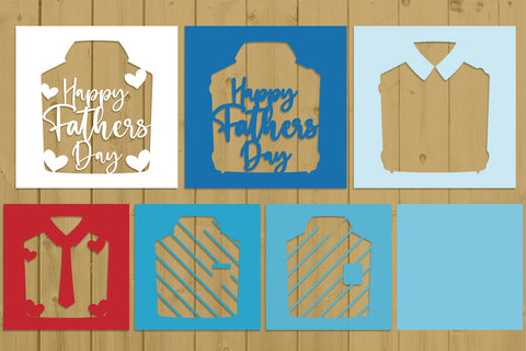 Happy Fathers Day Layered Papercut 8 Svg Eps Ai Png Pdf 3D Paper zafrans studio 
