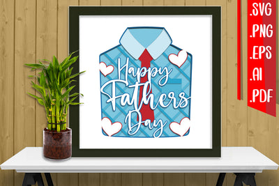 Happy Fathers Day Layered Papercut 8 Svg Eps Ai Png Pdf 3D Paper zafrans studio 