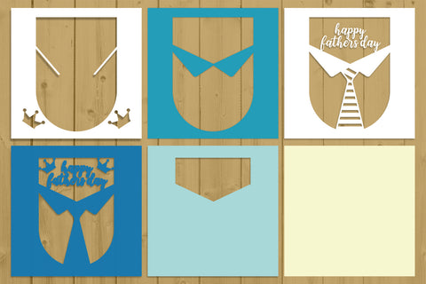Happy Fathers Day Layered Papercut 9 Svg Eps Ai Png Pdf 3D Paper zafrans studio 