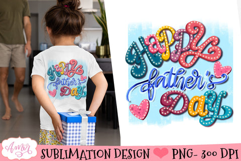 Happy father's day sublimation design for T-shirts and mugs Sublimation Amorclipart 