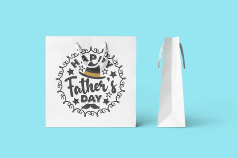 Happy Father's Day SVG, Fathers Day Svg, Dad Quote Svg, Hat Svg Silhouette, Mustache Clipart, Cut File For Cricut, Digital Download SVG TonisArtStudio 
