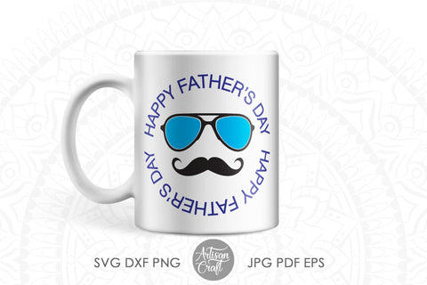 Happy Fathers day SVG, sunglasses, moustache SVG Artisan Craft SVG 