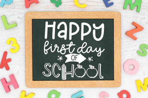 Happy First Day of School SVG I Back to School SVG I School SVG Happy Printables Club 