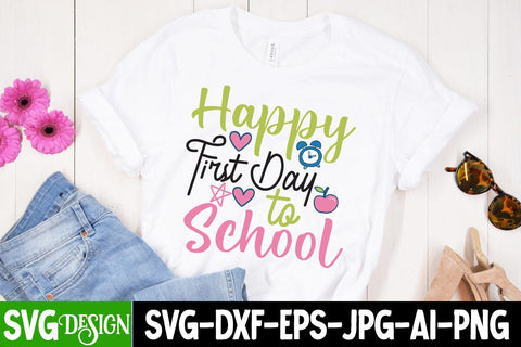 Happy First Day to School SVG Design,Happy First Day to School SVG Cut Files , ack to School Sublimation PNG, Teacher SVG Design Quotes, Graduation SVG Bundle ,Graduation SVG 2023 , Teacher SVG Design ,Class Of 2023 SVG Cut File SVG BlackCatsMedia 