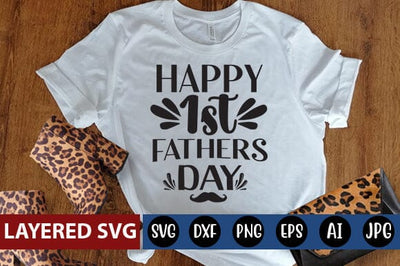 Happy First Fathers Day Svg SVG Blessedprint 