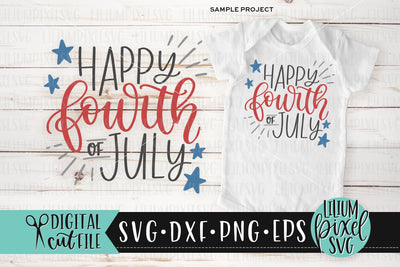 Happy Fourth of July - Fourth of July SVG SVG Lilium Pixel SVG 
