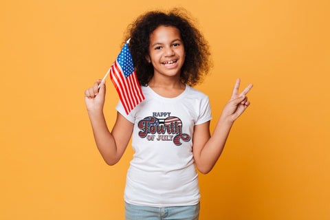 Happy Fourth of July Retro Sublimation Design Sublimation CraftLabSVG 