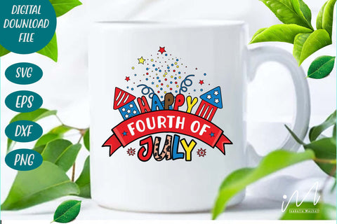Happy fourth of July svg, Independence day svg SVG Isabella Machell 