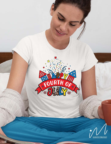 Happy fourth of July svg, Independence day svg SVG Isabella Machell 