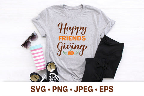 Happy Friendsgiving SVG. Funny Thanksgiving quote SVG LaBelezoka 