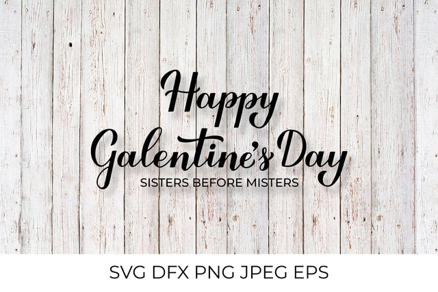 Happy Galentine’s Day calligraphy lettering. SVG cut file SVG LaBelezoka 