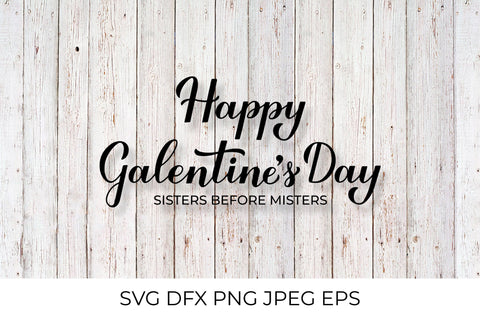 Happy Galentine’s Day calligraphy lettering. SVG cut file SVG LaBelezoka 