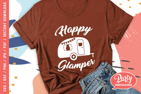 HAPPY GLAMPER | camping vibes, adventure SVG SVG Partypantaloons 