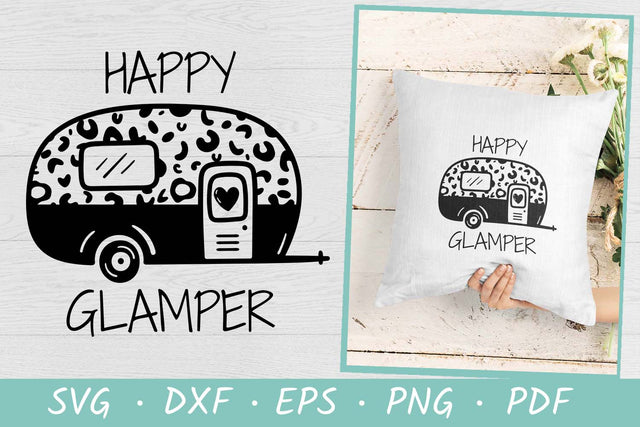 Happy Glamper SVG | Camping SVG | Camper signs SVG SVG Irina Ostapenko 