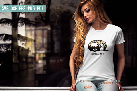 Happy Glamper SVG | Camping SVG| Camper signs SVG SVG Irina Ostapenko 