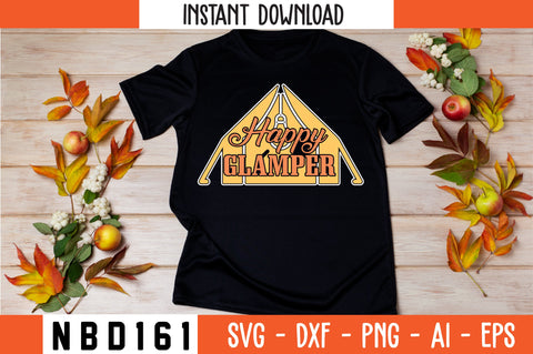 happy glamper T-Shirt Design SVG Nbd161 