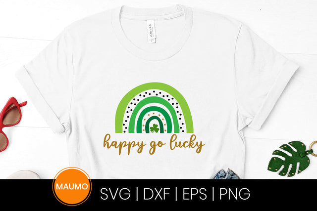 Happy go lucky St Patrick’s day svg quote SVG Maumo Designs 