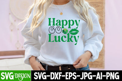 Happy Go Lucky SVG Cut File SVG BlackCatsMedia 