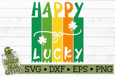 Happy Go Lucky SVG File SVG Crunchy Pickle 