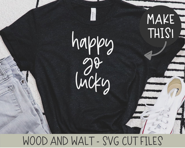 Happy Go Lucky SVG | St. Patrick's Day Cut File SVG Wood And Walt 