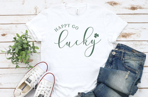 Happy Go Lucky Svg, St Patricks Day Svg, Lucky Rainbow Svg, Lucky Shirt Svg, Clover Svg, Irish Svg, Shamrock Svg, girls Lucky T-Shirt Svg SVG MD mominul islam 