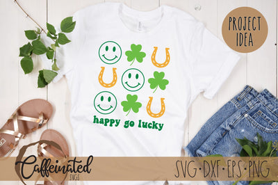 Happy Go Lucky svg SVG Caffeinated SVGs 