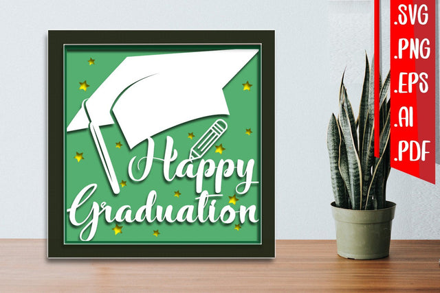 Happy Graduation Layered papercut SVG zafrans studio 