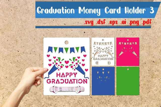 Happy Graduation Money Cards Holder 3 3D Paper zafrans studio 