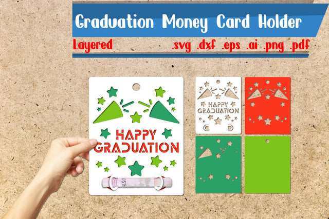 Happy Graduation Money Cards Holder 3D Paper zafrans studio 