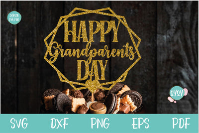 Happy Grandparents Day Cake Topper SVG, Grandparents Gift SVG OyoyStudioDigitals 