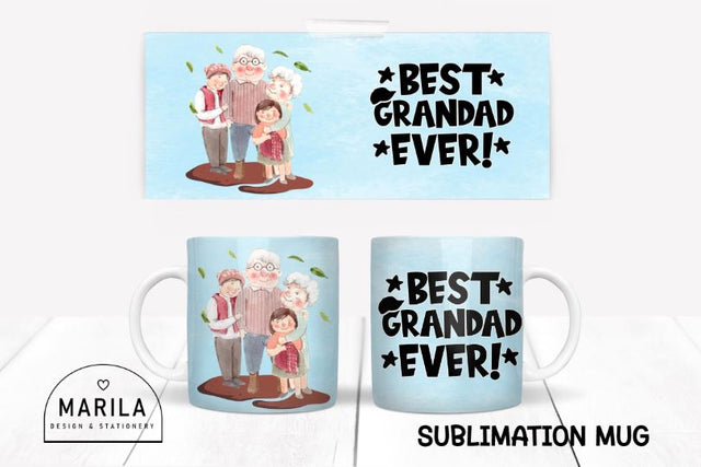 Happy Grandparents Day Mug Design / Mug Wrap #10 Sublimation Marilakits 
