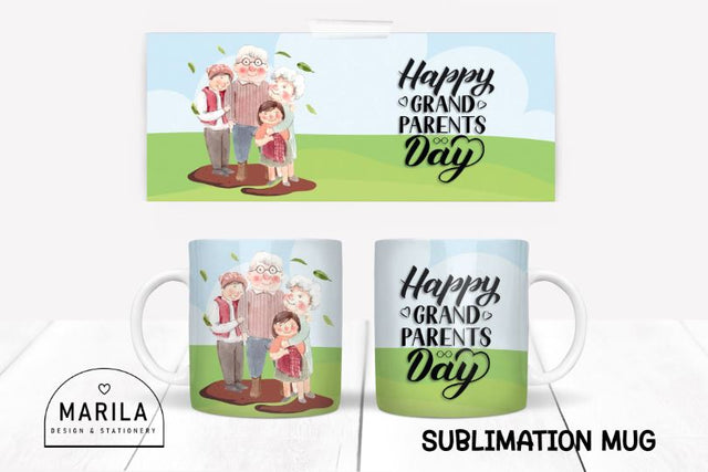 Happy Grandparents Day Mug Design / Mug Wrap #11 Sublimation Marilakits 