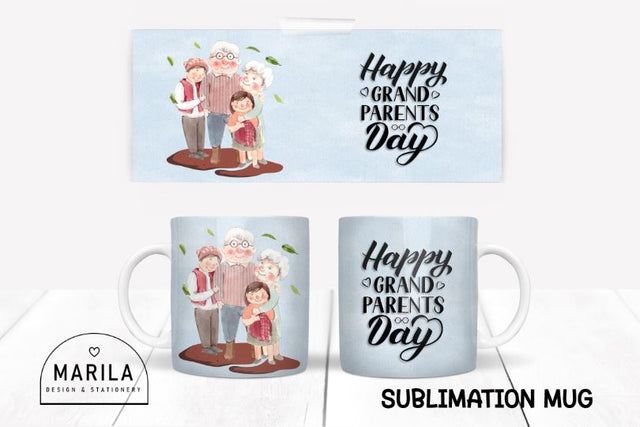Happy Grandparents Day Mug Design / Mug Wrap #15 Sublimation Marilakits 