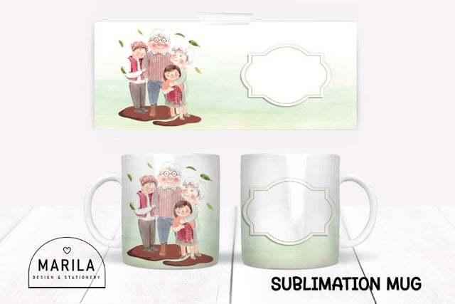 Happy Grandparents Day Mug Design / Mug Wrap #16 Sublimation Marilakits 