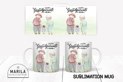 Happy Grandparents Day Mug Design / Mug Wrap #18 Sublimation Marilakits 
