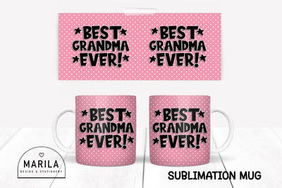 Happy Grandparents Day Mug Design / Mug Wrap #2 Sublimation Marilakits 