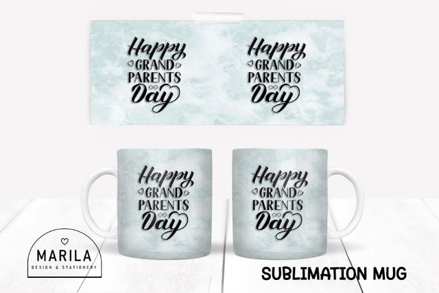 Happy Grandparents Day Mug Design / Mug Wrap #3 Sublimation Marilakits 