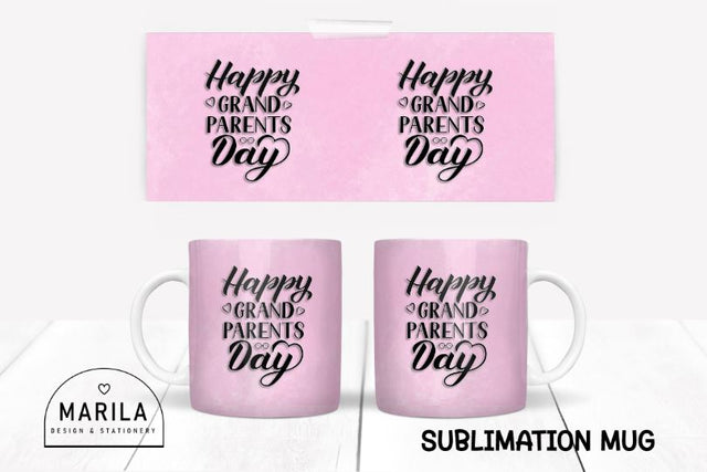 Happy Grandparents Day Mug Design / Mug Wrap #4 Sublimation Marilakits 