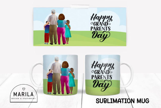 Happy Grandparents Day Mug Design / Mug Wrap #5 Sublimation Marilakits 